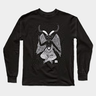 Baphomet Art Sketch Style Long Sleeve T-Shirt